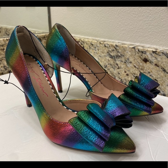 Betsey Johnson Rainbow Heels - LAST PAIR - Picture 5 of 5